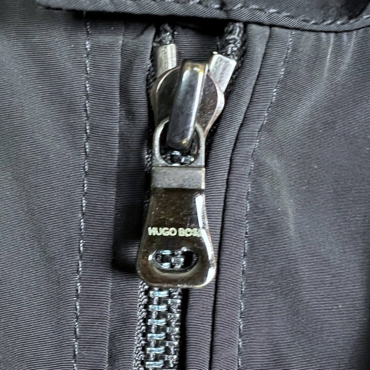 Hugo Boss Men's Black Field Jacket Military Utility Coat Pocket Zip Snap 42R