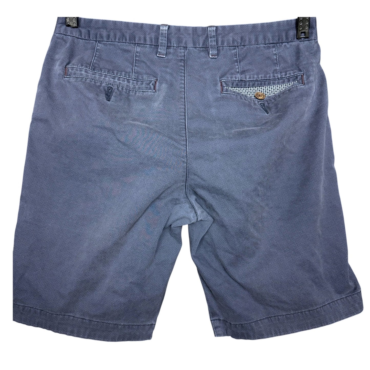 Ted Baker Distressed Blue Men's 30R Patterned Chino 10" Inseam Shorts Summer