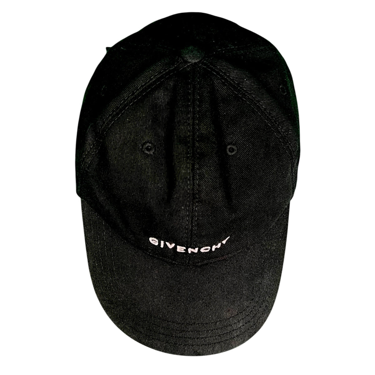 Givenchy Black Stitched Logo Strapback Hat Cap Luxury Casual Classic Preppy