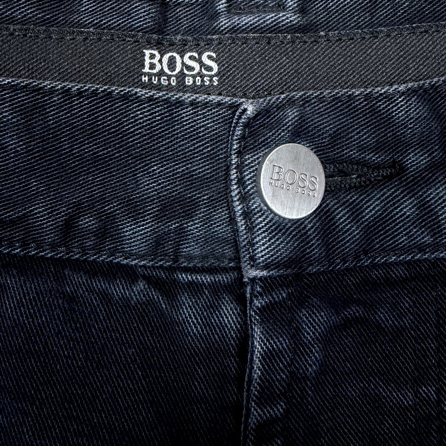 Hugo Boss Jeans Men's 36x30 Black Midnight Blue Hue Denim Alabama Zip Fly Jeans