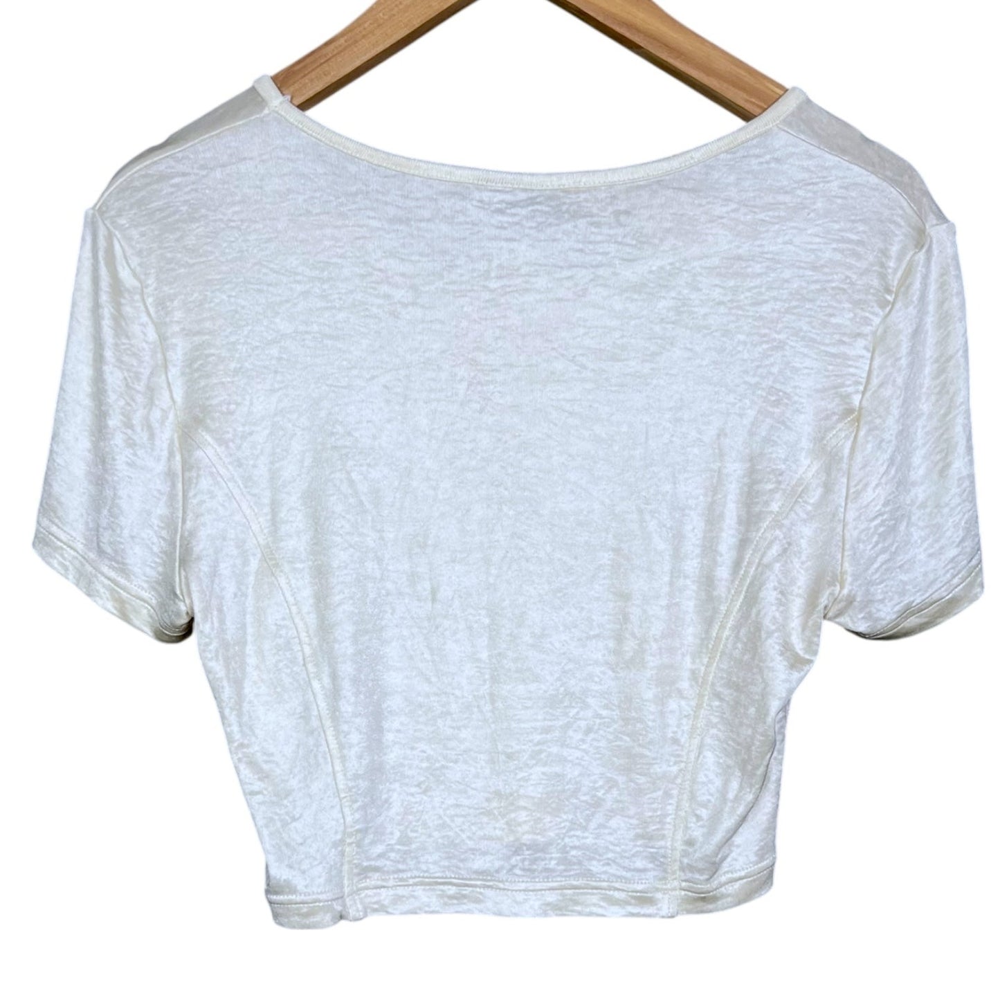 Versace Jeans Couture Womens Medium Vintage Shimmery Crop Top Shirt $200 Retail