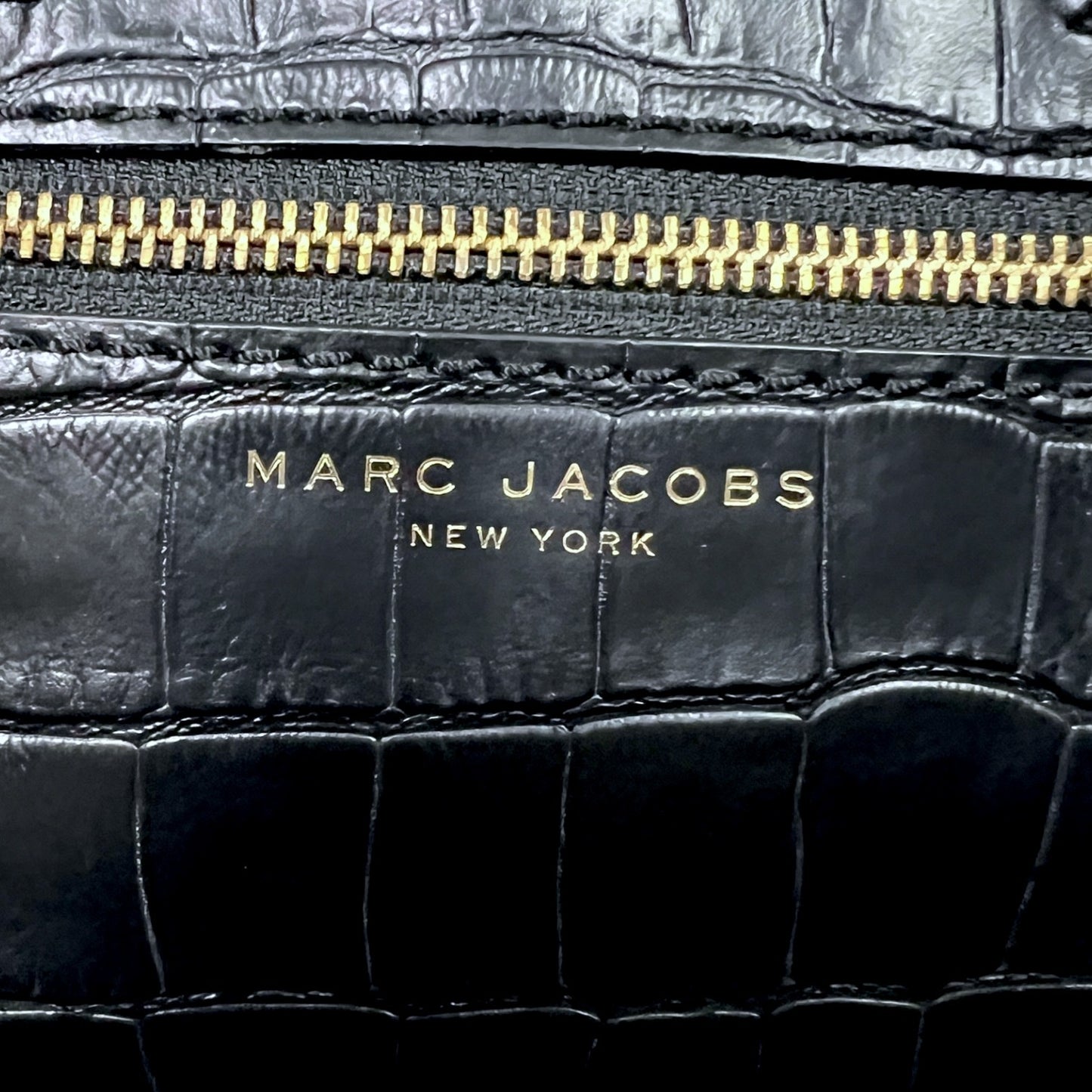 Marc Jacobs Mini Cruiser Crocodile-Embossed Leather Satchel Purse - $495 Retail