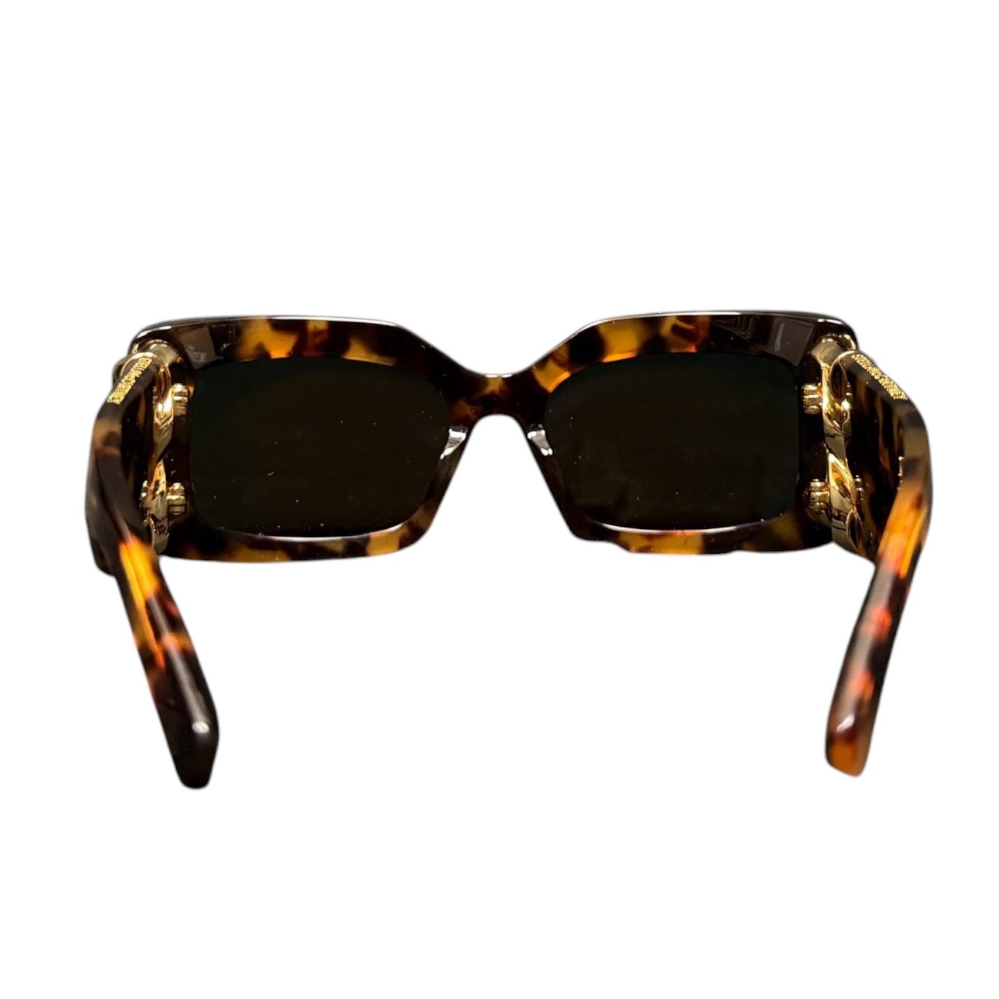 Stella McCartney Women's Brown Tortoise Shell Gold Chain 54mm Sunglasses Summer