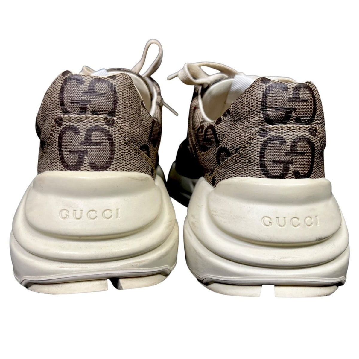 Gucci Jumbo GG Monogram Rhyton Men’s Sneakers US Size 8 Streetwear Luxury Box