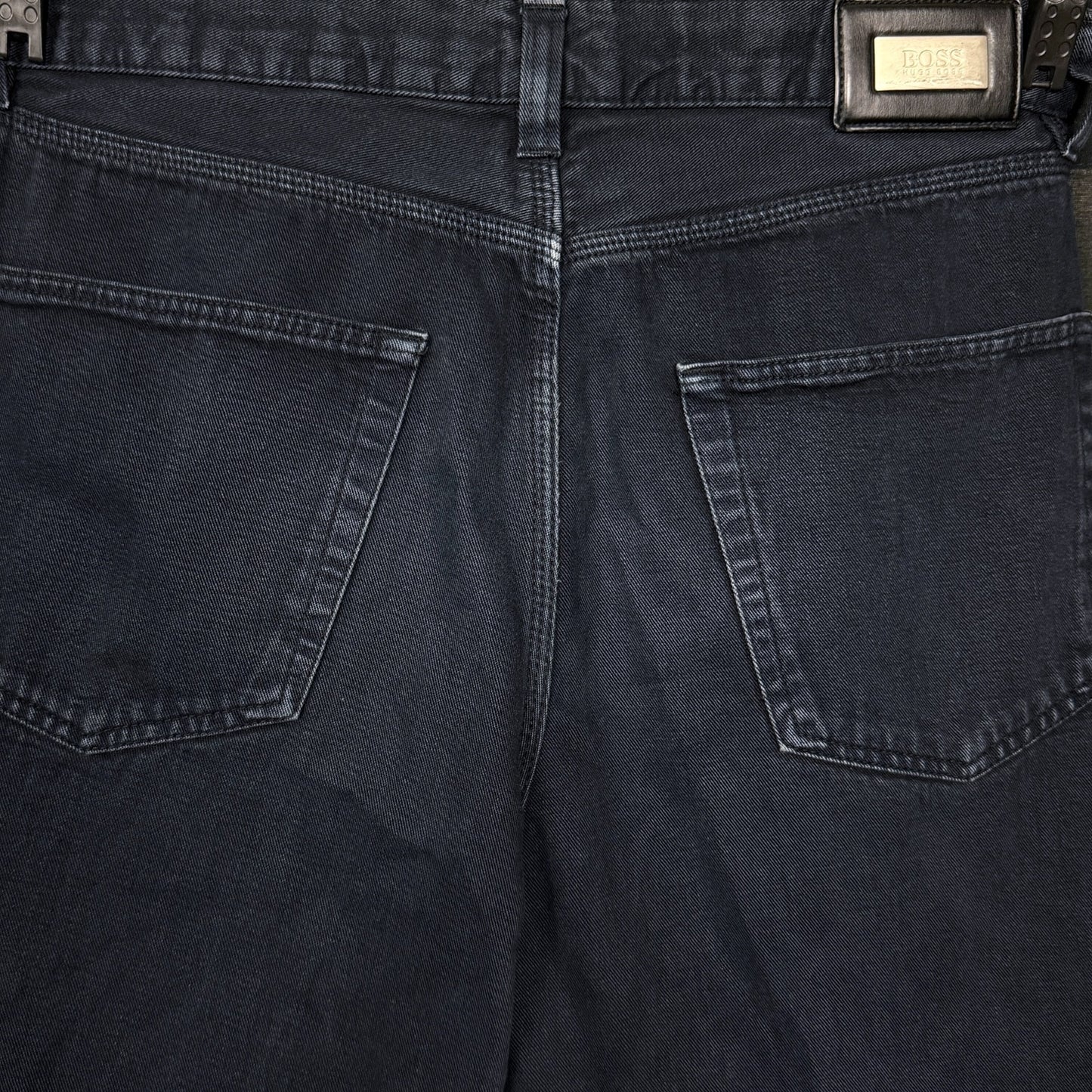 Hugo Boss Jeans Men's 36x30 Black Midnight Blue Hue Denim Alabama Zip Fly Jeans
