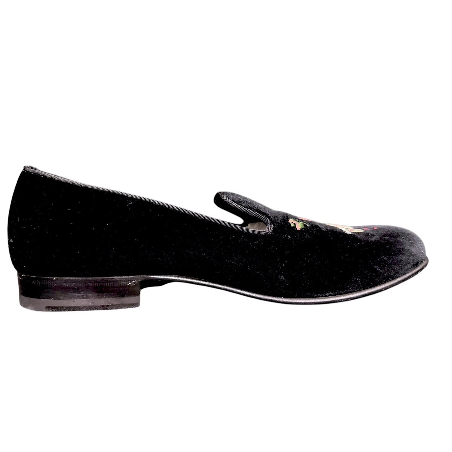 Gucci Flying Pig Embroidered Black Velvet Loafers Slippers - $1,090 Retail