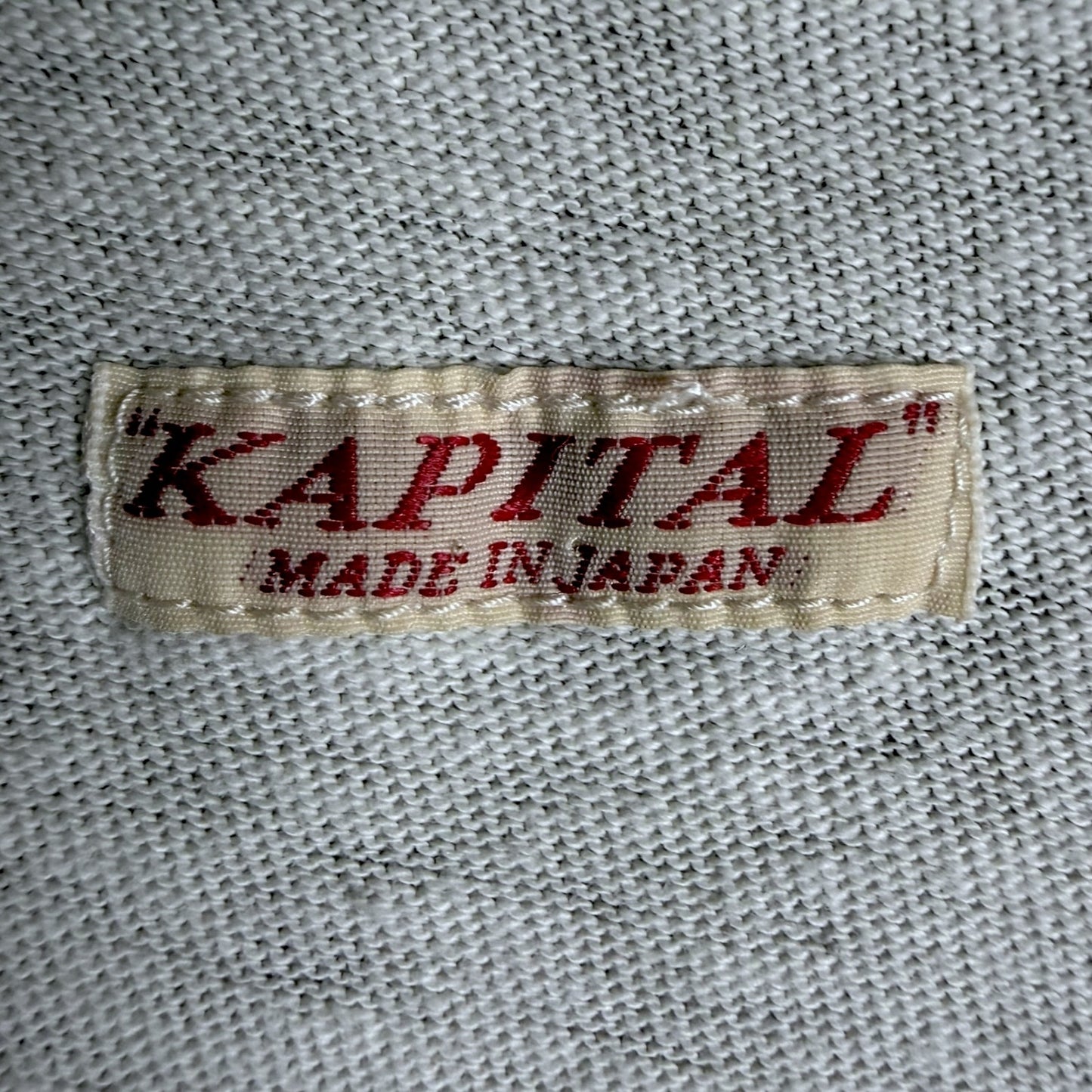 Kapital Kountry Side Pocket Men's Small Natural Cotton T-Shirt Streetwear Japan