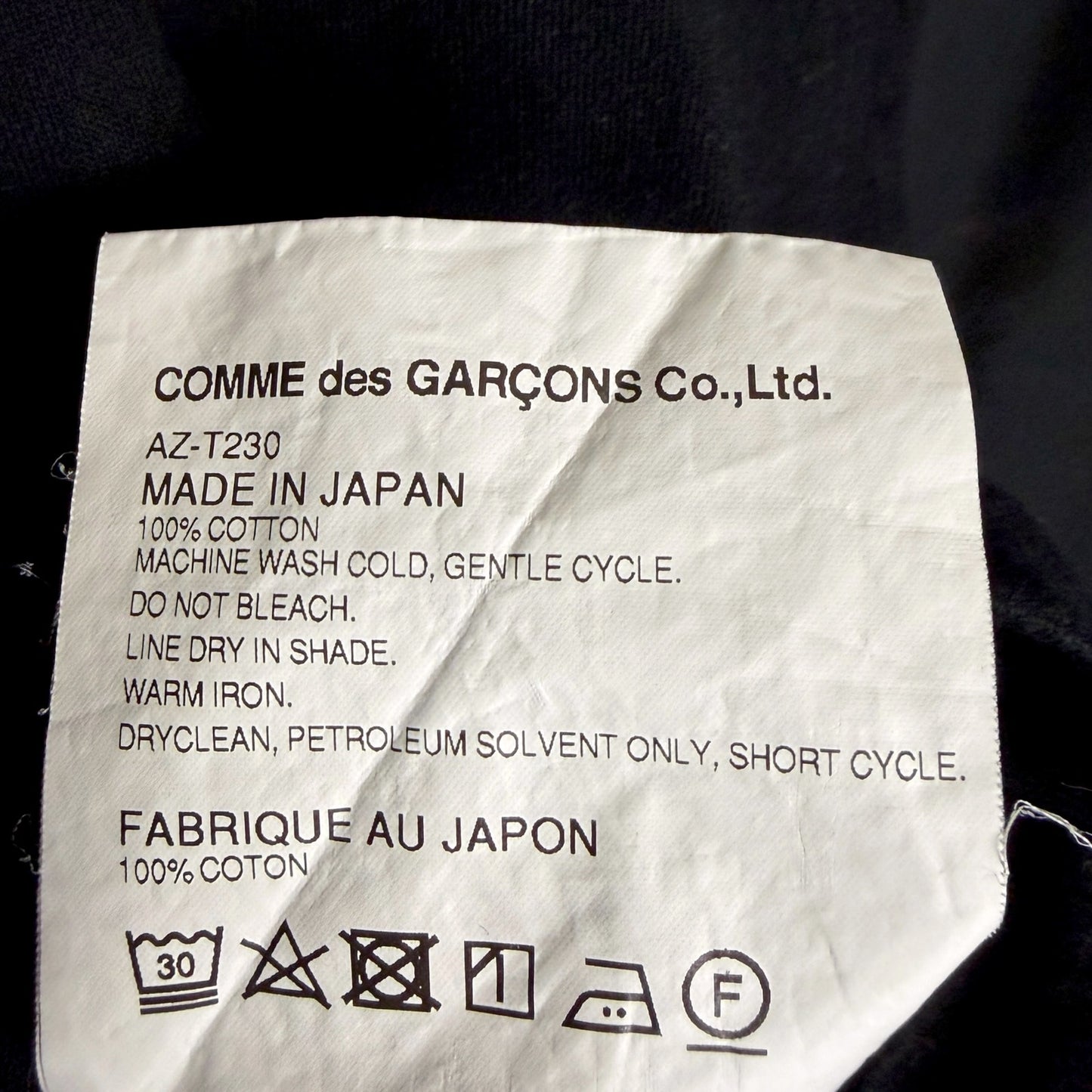 Comme Des Garcons Shirt Men Small Black Long Heart Logo Play Tee Japan Cotton