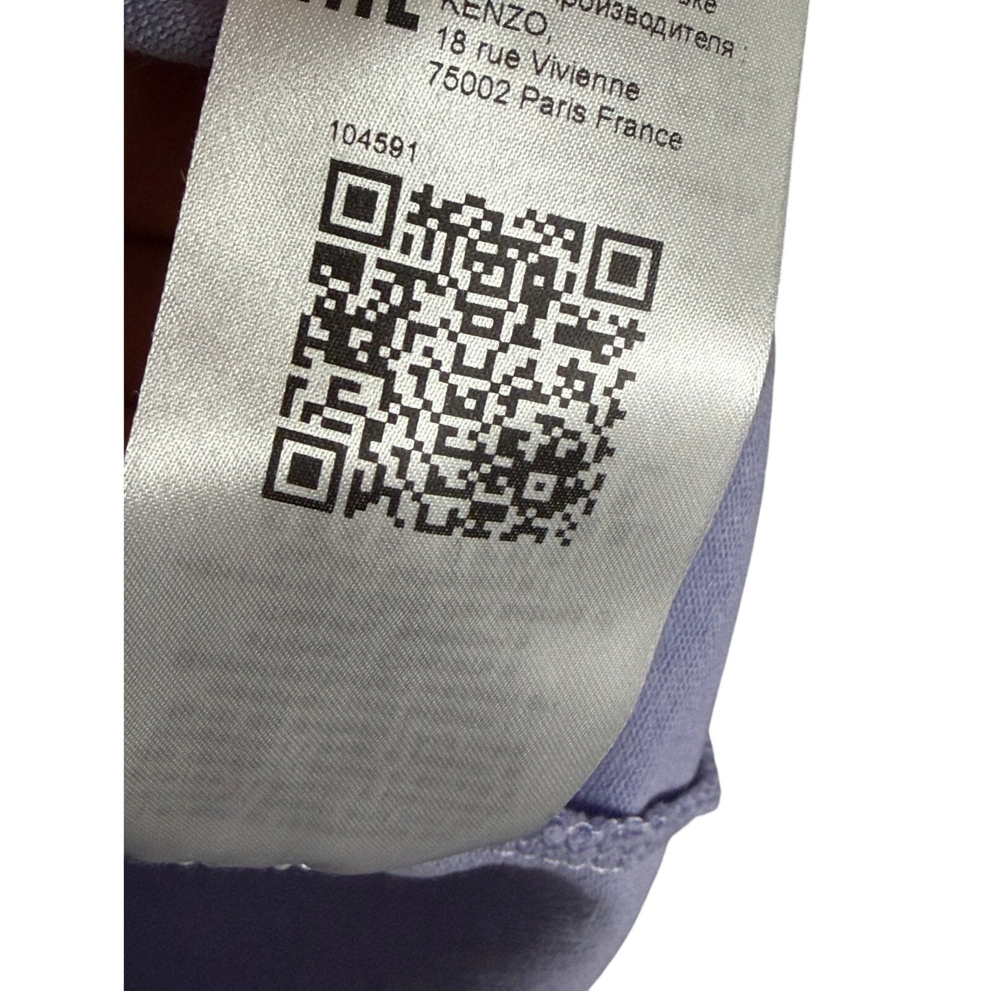 Kenzo Cross Logo Light Purple Men's Polo Shirt Preppy Going Out Size M