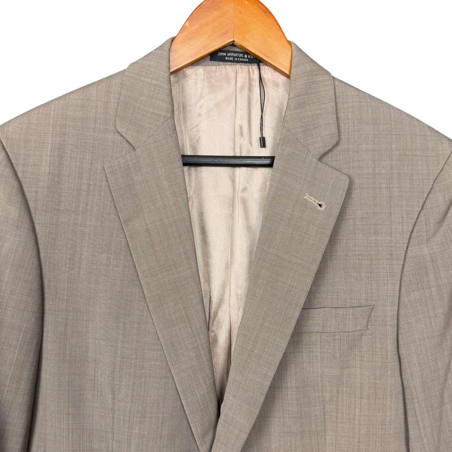 John Varvatos USA Tailored Brown Bedford Wool Blend Blazer 36S Office Work