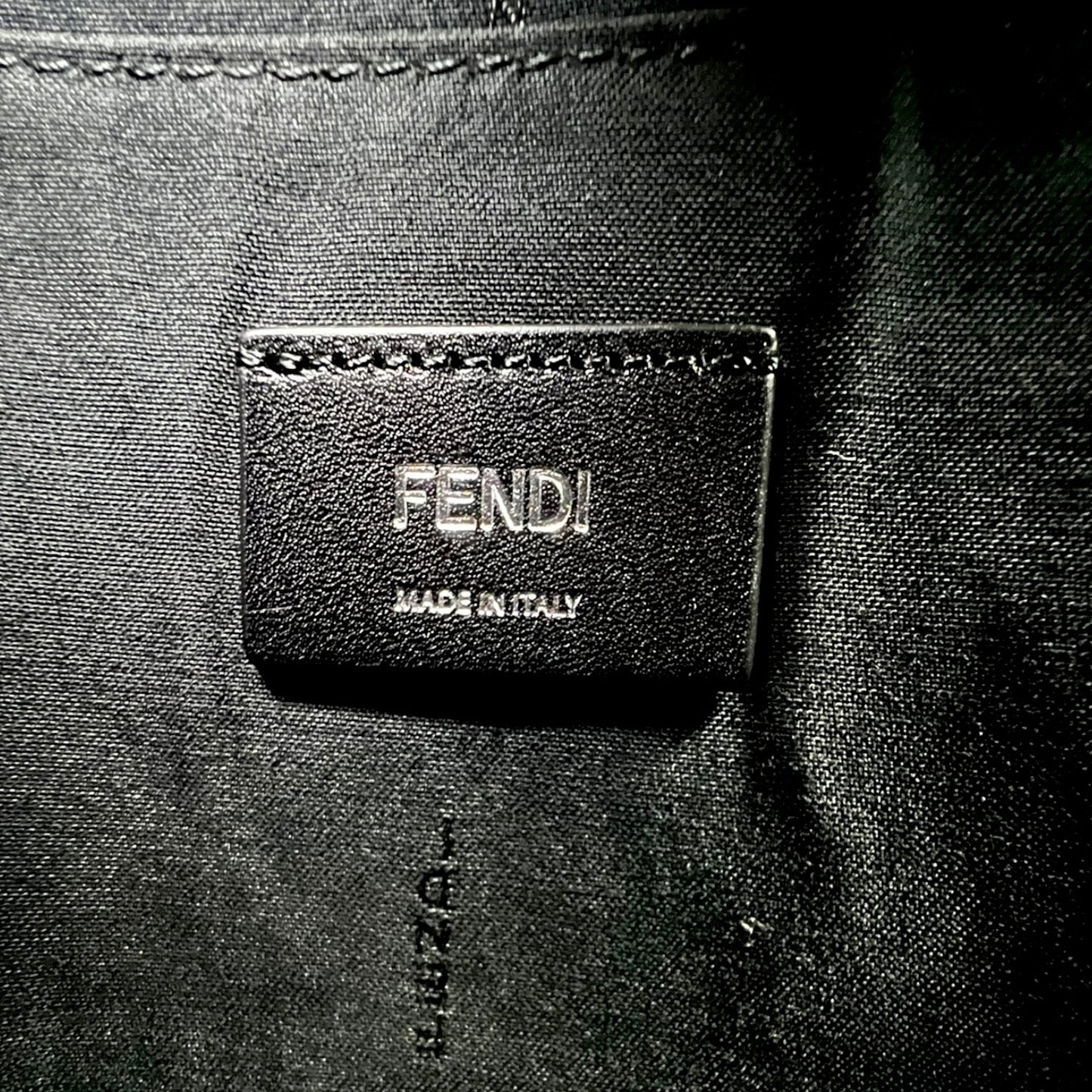 Fendi Diagonal Clutch Brown FF Logo Black Trim - $1,250 Retail