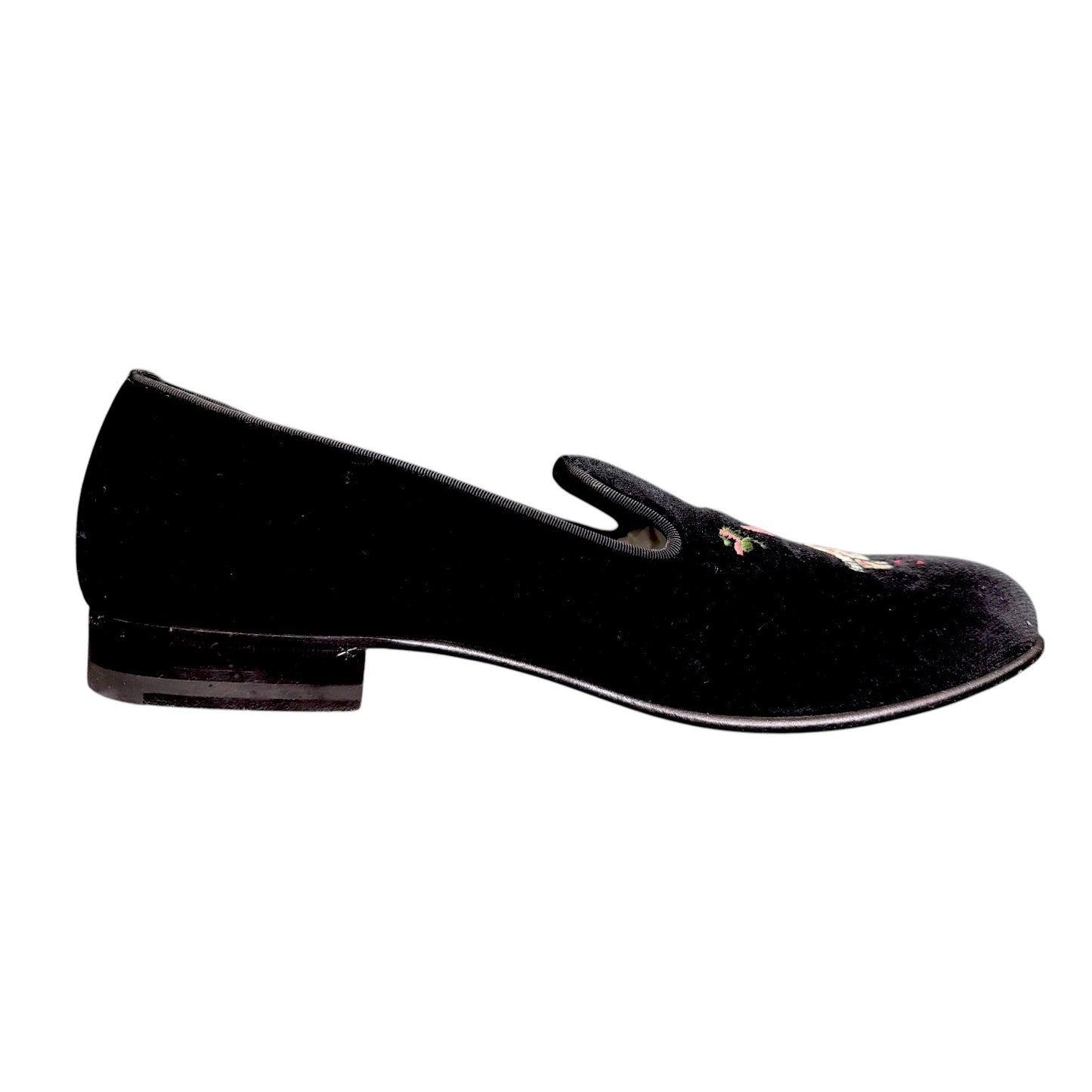 Gucci Flying Pig Embroidered Black Velvet Loafers Slippers - $1,090 Retail