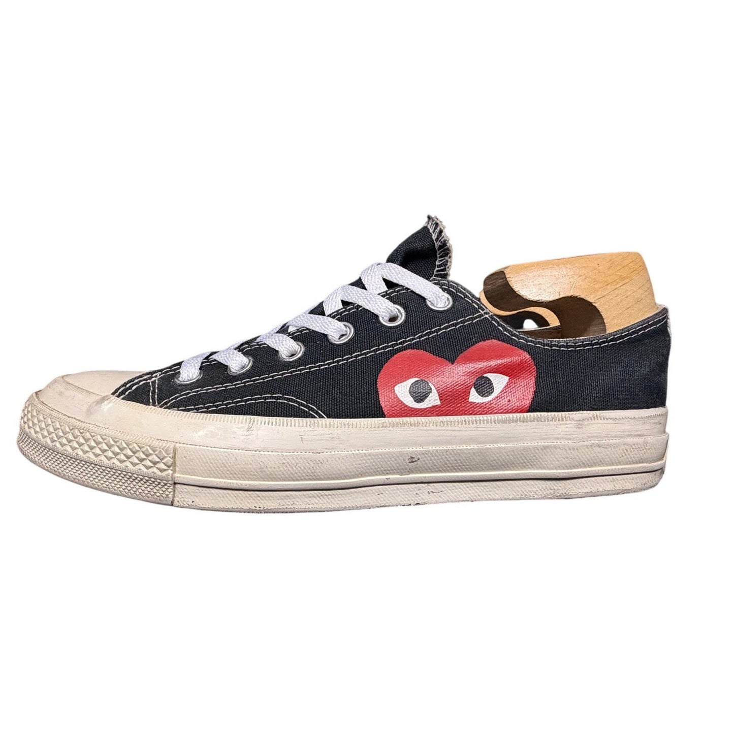 Converse x Comme des Garcons PLAY Chuck Taylor Black Low Top Sneakers Men Size 7