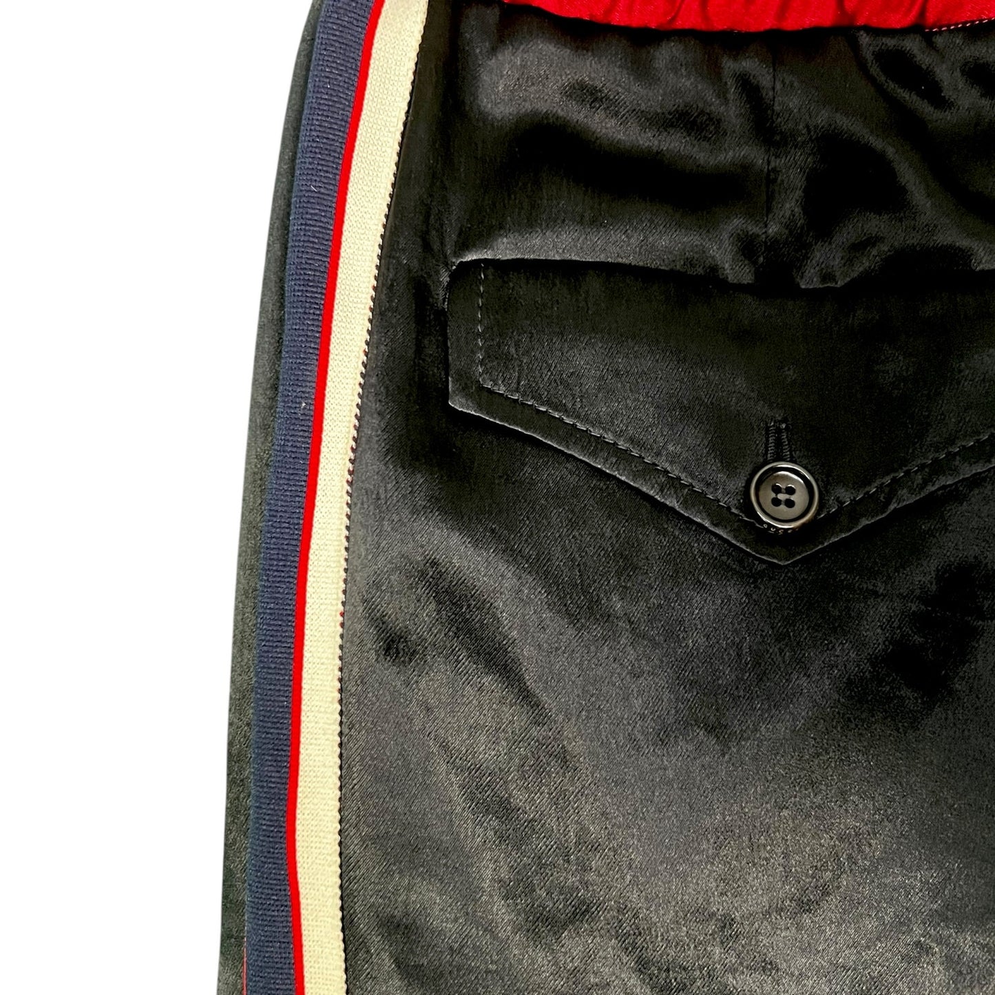 Gucci Black Acetate Jersey Logo Track Pants - $1,100 Retail