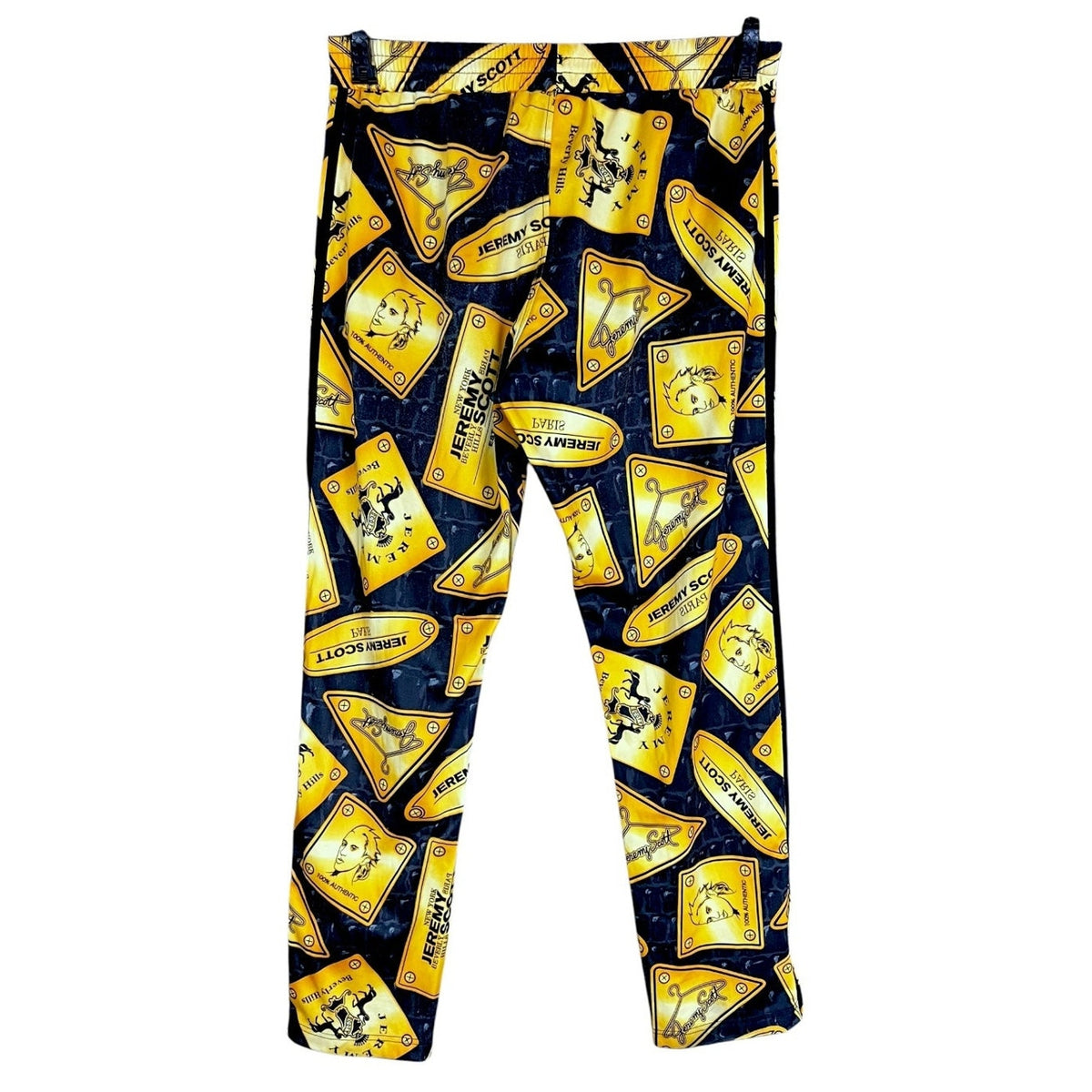 Jeremy Scott x Adidas Gold Plaque Kingsman Track Pants Men's Large $250 Retail
