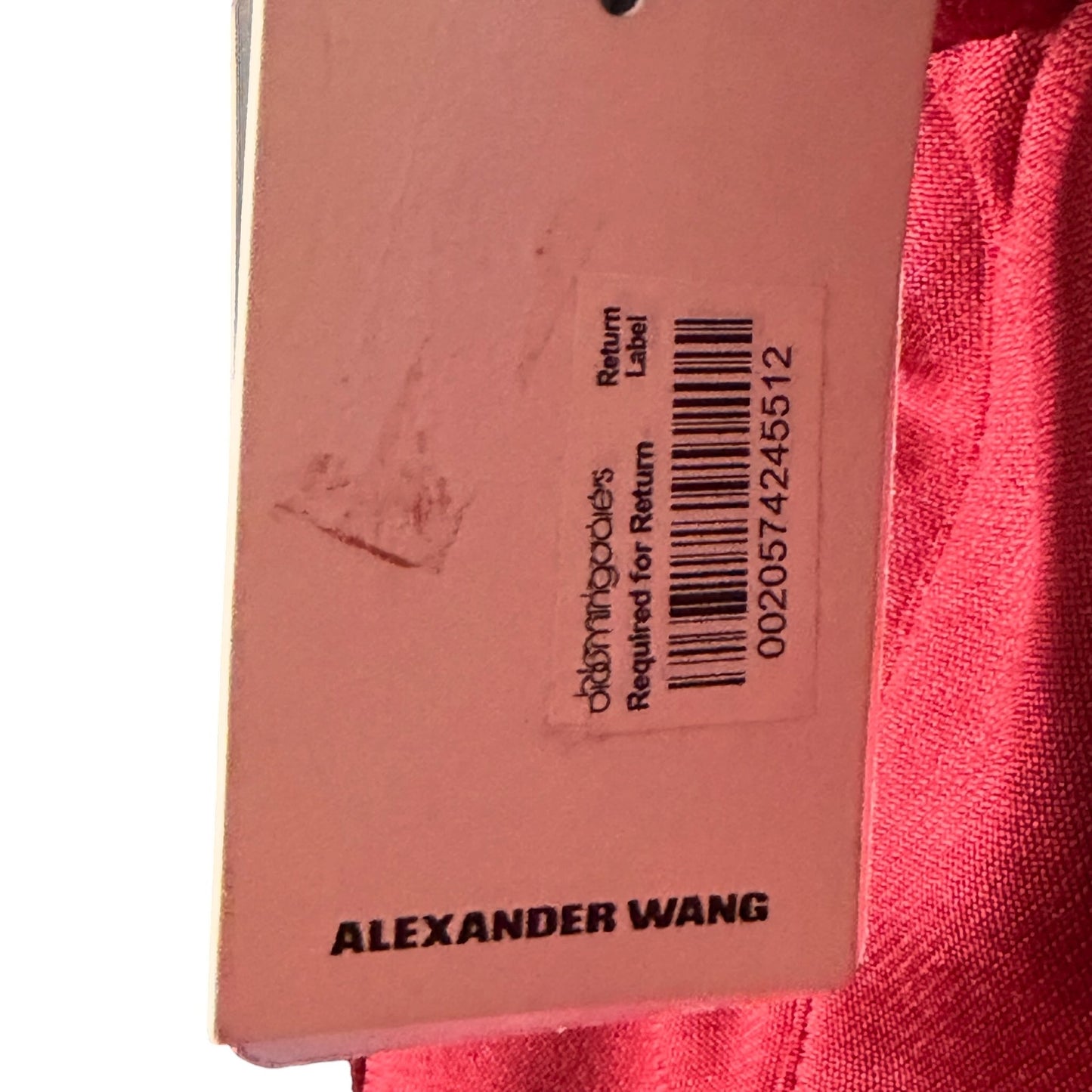 Alexander Wang Red Track Pants Side Tape Logo Joggers Women's XS Luxury NWT $395
