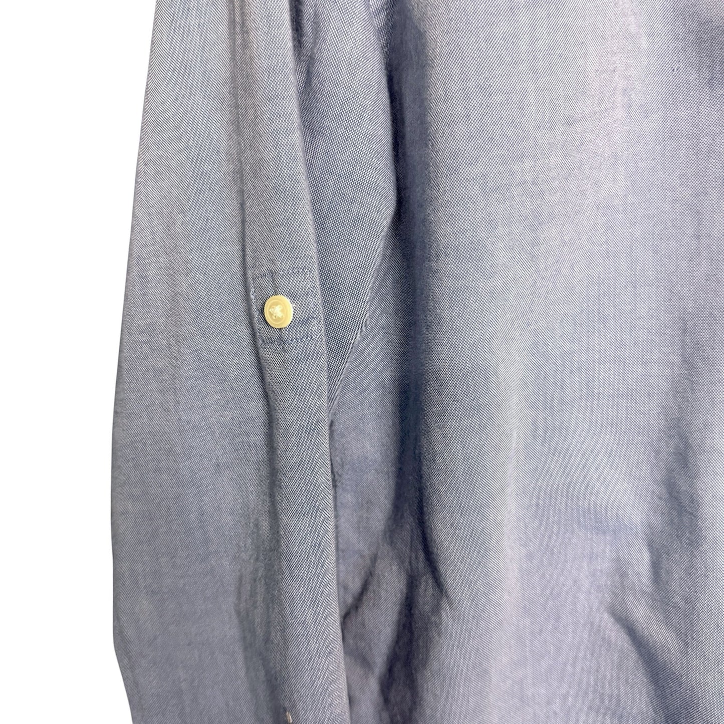 John Varvatos USA Light Blue Chambray Peace Logo Men's M Button Down Shirt