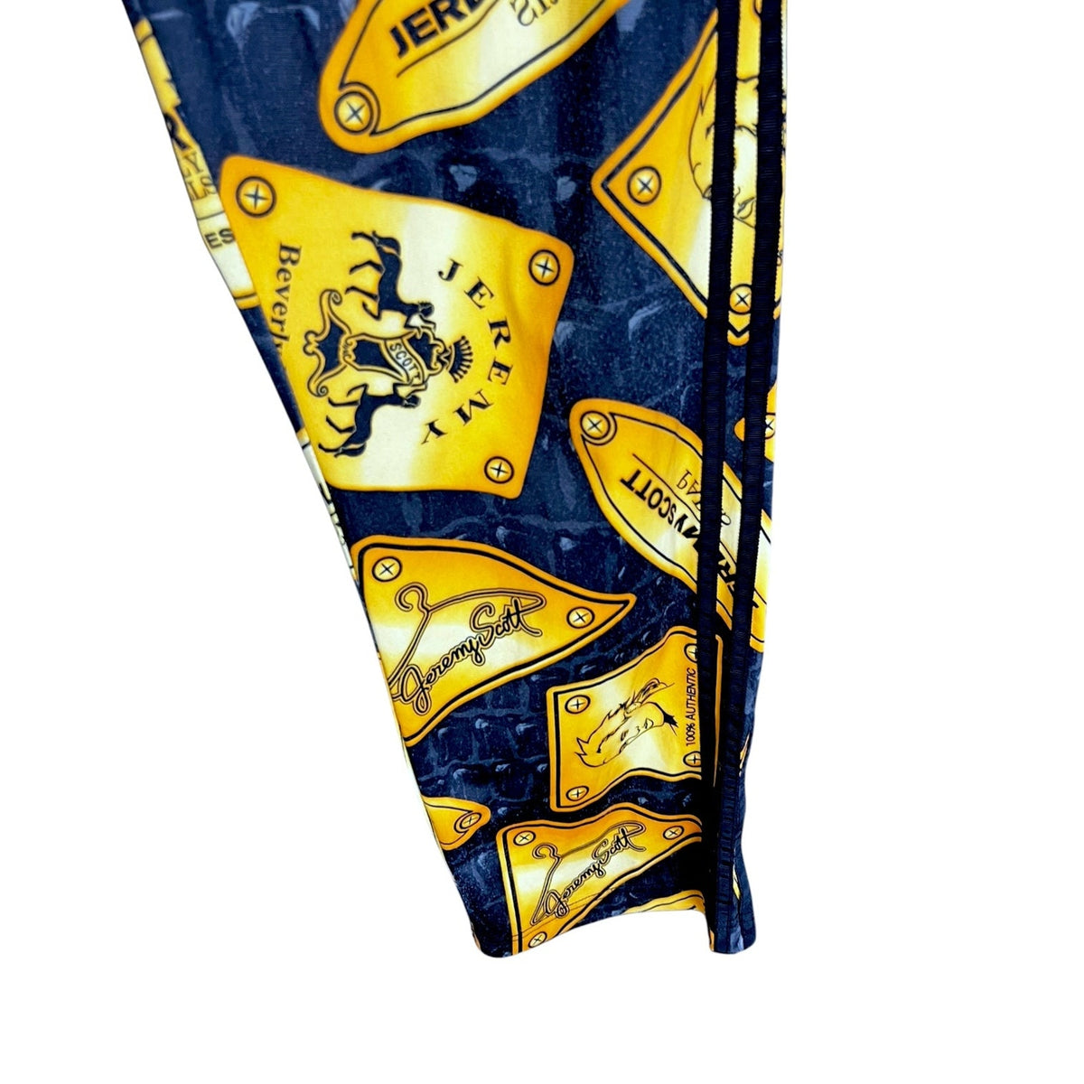 Jeremy Scott x Adidas Gold Plaque Kingsman Track Pants Men's Large $250 Retail