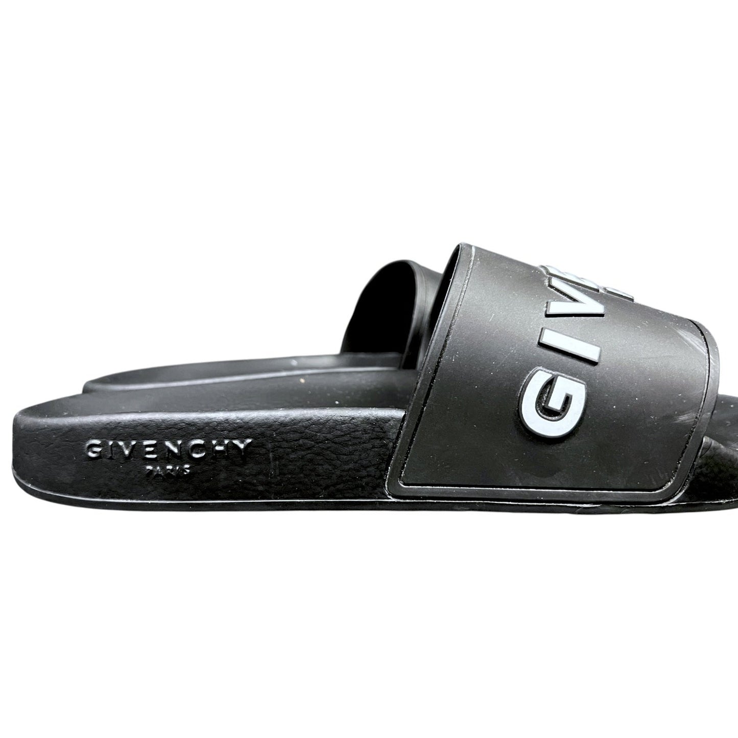 Givenchy Paris Black Rubber Slide Sandals Pool Men's US 10 EU 43 $350 Retail