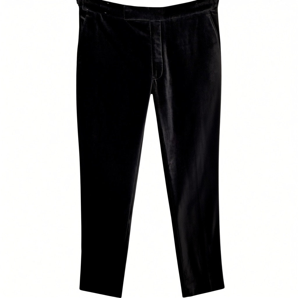 Vintage Polo Ralph Lauren Men's 36x32 Black Velvet Dress Pants Preppy Holiday