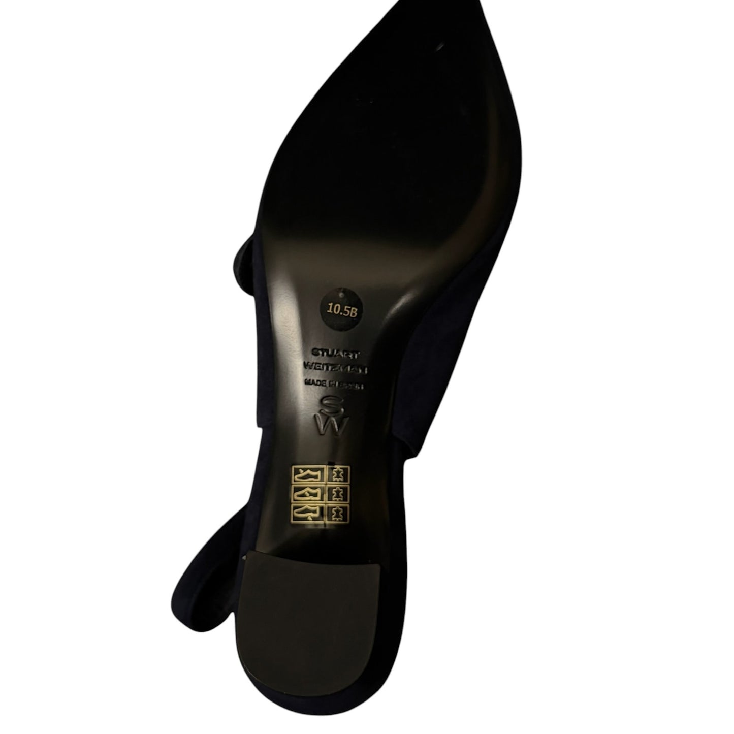 Stuart Weitzman SW Block Navy Blue Slingback Pumps Heels 10.5B New Unworn