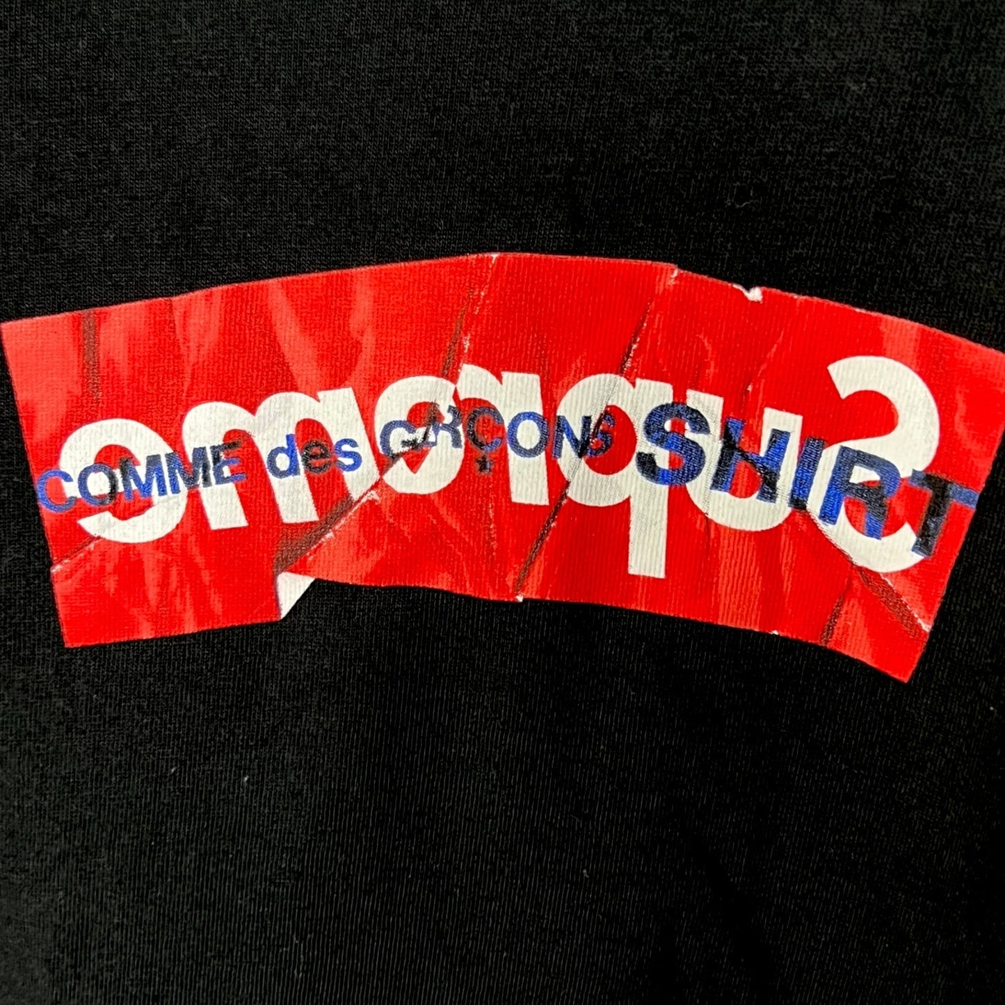 Supreme x Comme des Garcons Men's Medium CDG Black Red Box Logo T-Shirt SS17
