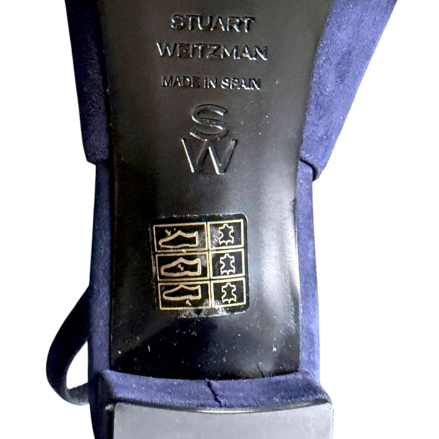 Stuart Weitzman SW Block Navy Blue Slingback Pumps Heels 10.5B New Unworn