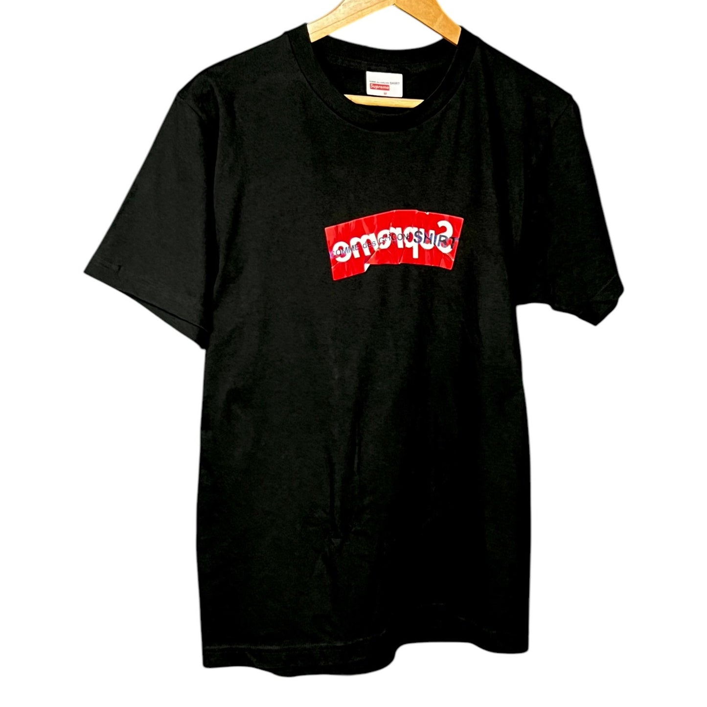 Supreme x Comme des Garcons Men's Medium CDG Black Red Box Logo T-Shirt SS17