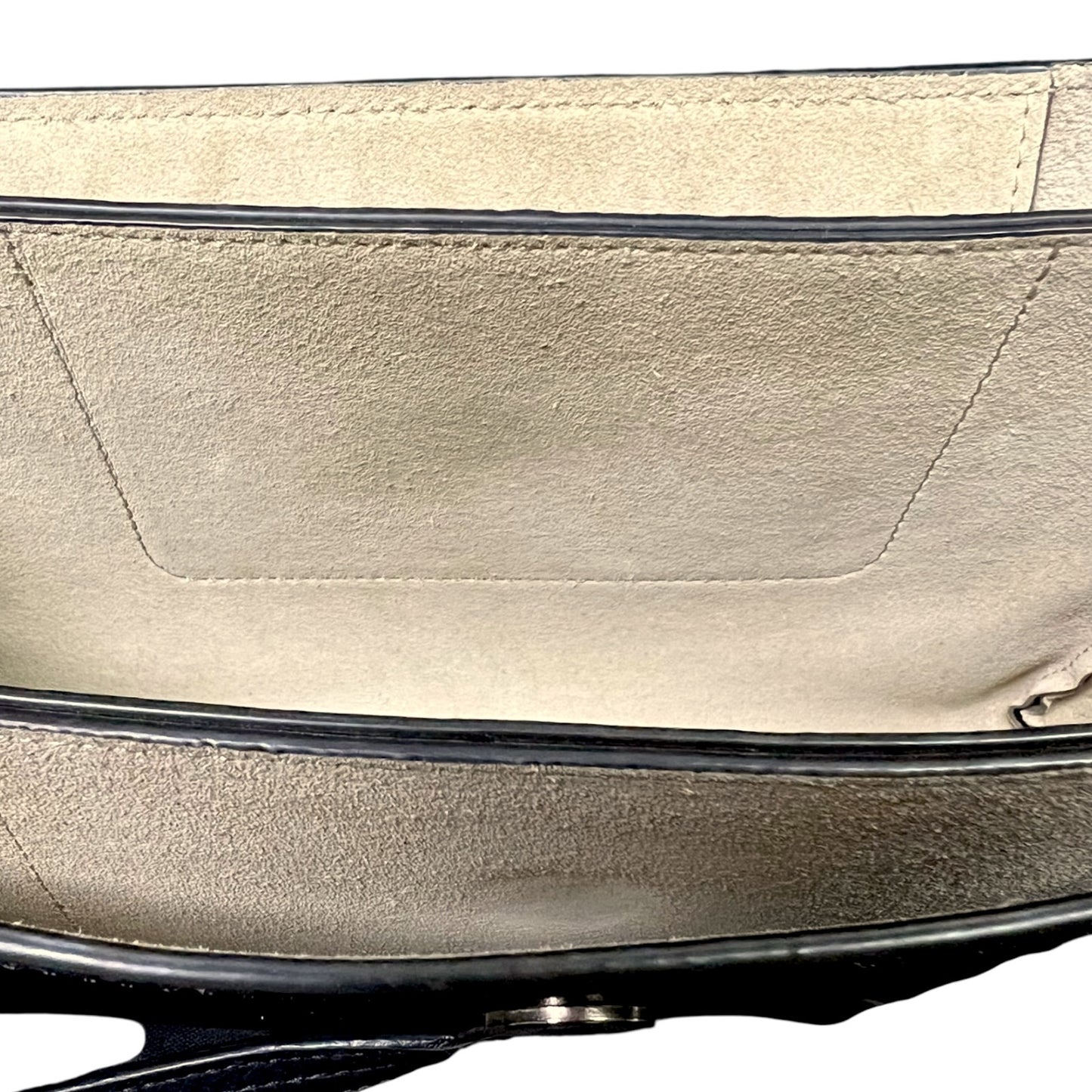 Chloe Faye Black Gold Shoulder Strap Small Handbag $1,350 Retail Suede Leather