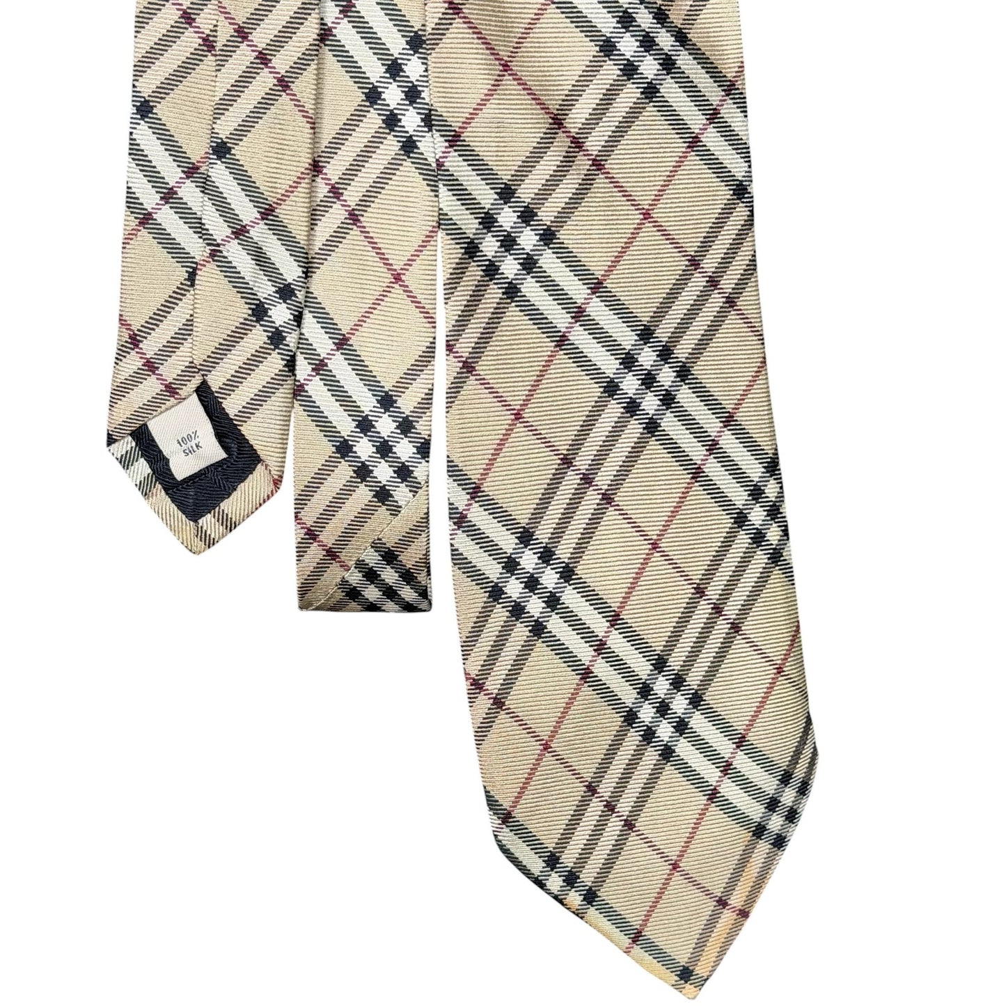 Burberry London 100% Silk Men's Necktie Nova Check Preppy Luxury Classic