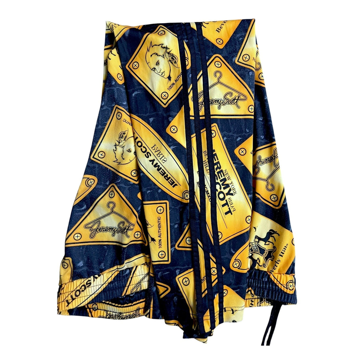 Jeremy Scott x Adidas Gold Plaque Kingsman Track Pants Men's Large $250 Retail