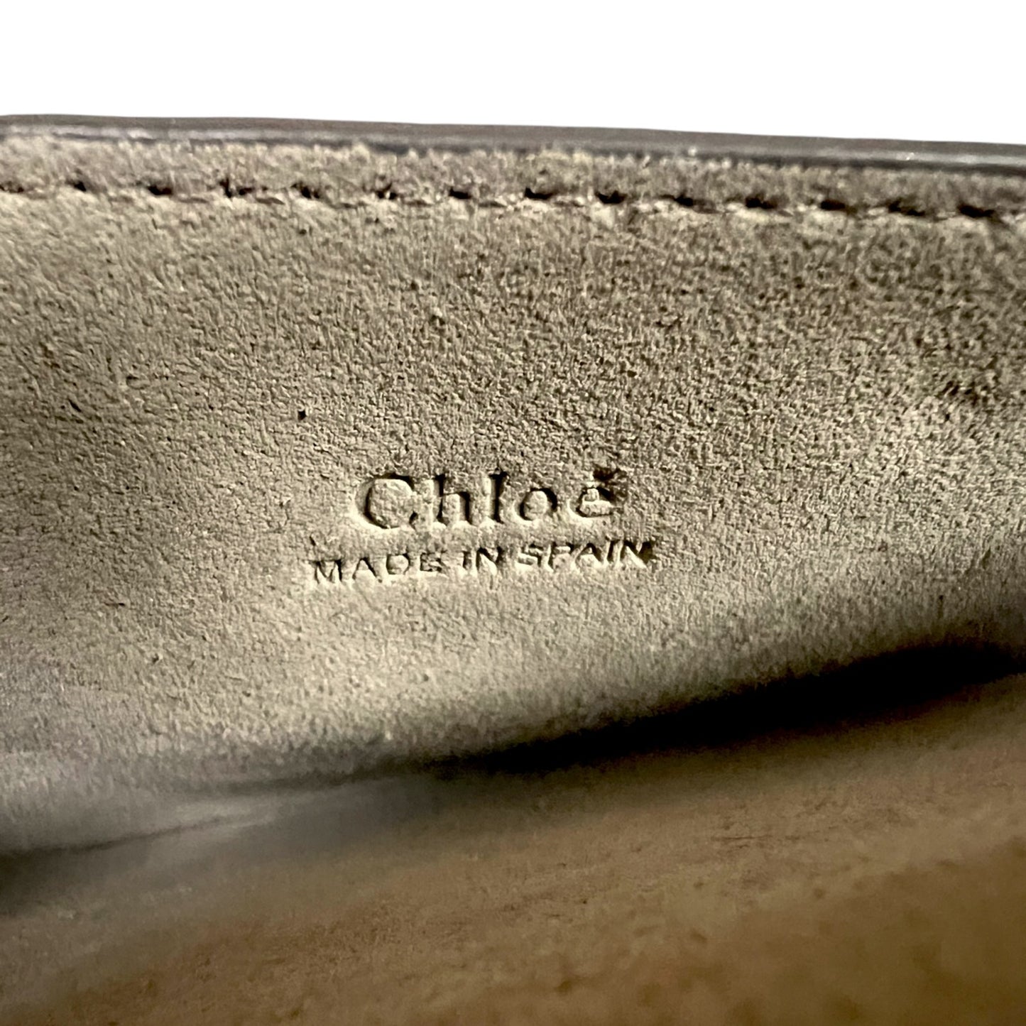 Chloe Faye Black Gold Shoulder Strap Small Handbag $1,350 Retail Suede Leather