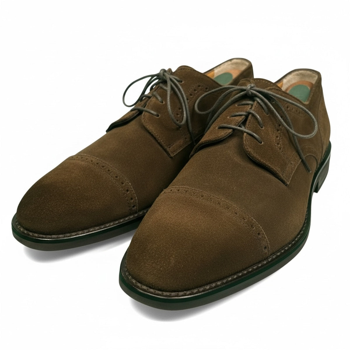 Bruno Magli Talbot Lace Up Brown Suede Men's 10.5 Oxfords Work Office Going Out