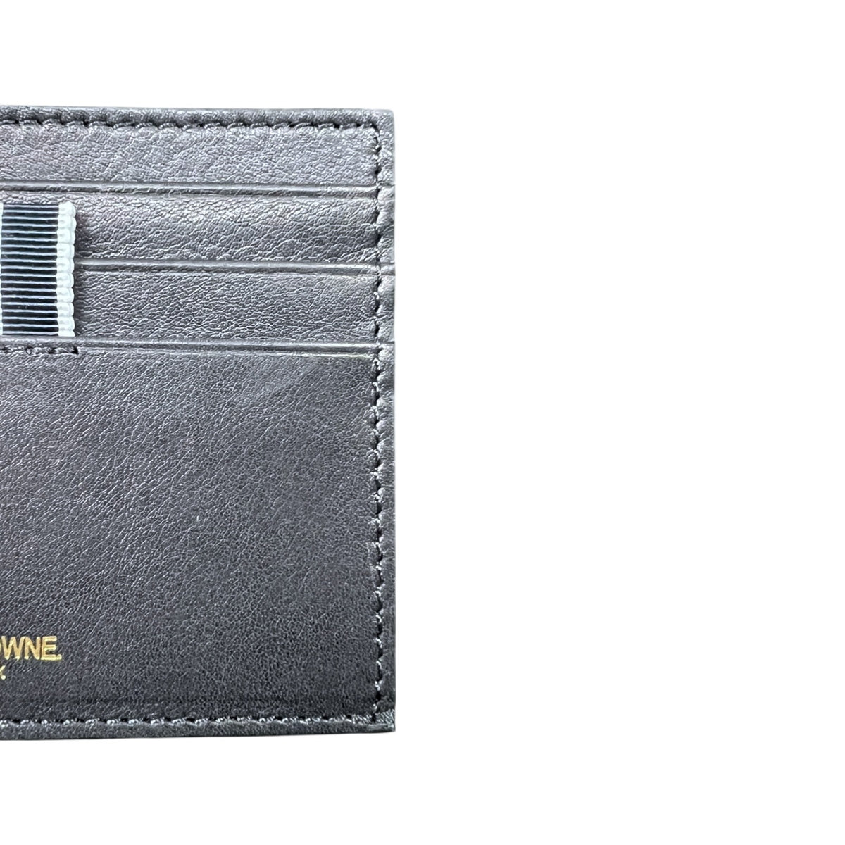 Thom Browne New York Navy Blue Leather Card Case $340 Retail NIB Quiet Luxury