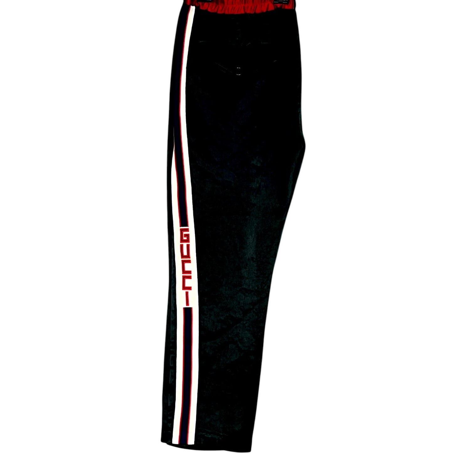 Gucci Black Acetate Jersey Logo Track Pants - $1,100 Retail