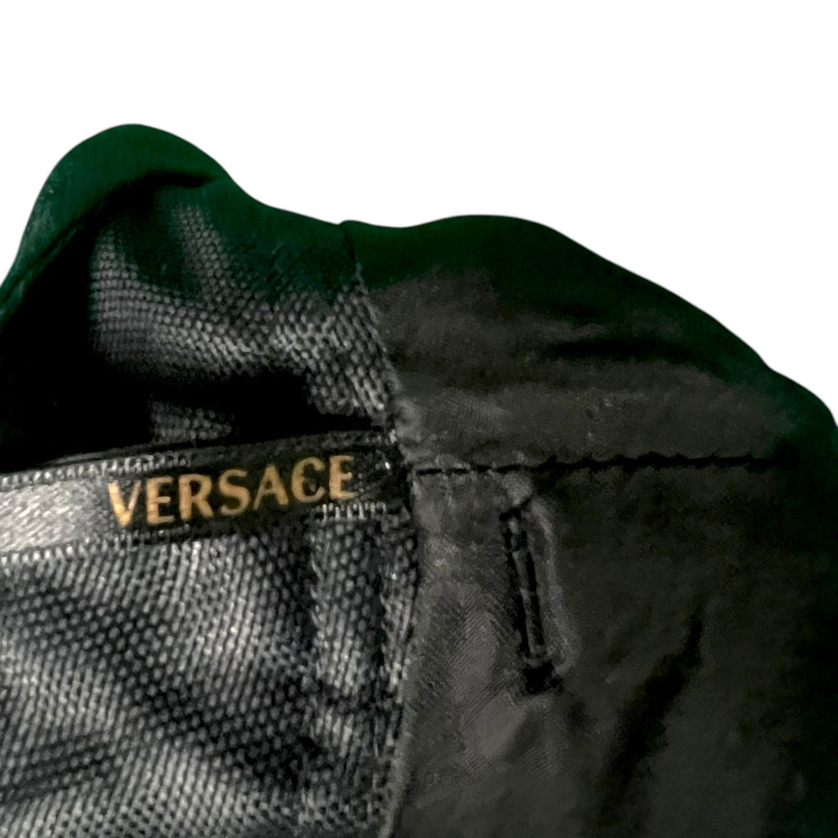 Gianni Versace Black Nylon Mini Skirt EU 42 US 12 Luxury Glam Vintage 90s